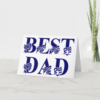 Carte Meilleur papa, Drapeau bleu Texte