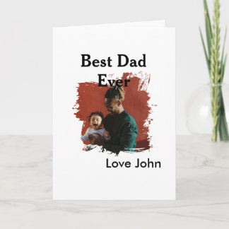 Carte Meilleur papa du monde cadeau de père photo nom si