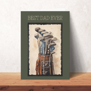 Carte Meilleur Papa du Monde Golf Personnalisé Joyeuse F