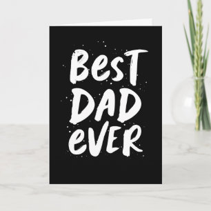Carte Meilleur papa Fête des pères noire moderne et tend