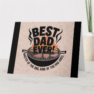 Carte Meilleur papa jamais design barbecue - King of the