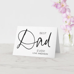 Carte Meilleur papa jamais heureux Fête des pères cadeau