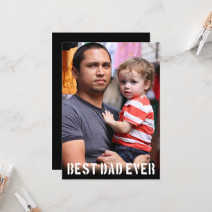 Carte Meilleur papa jamais minimaliste Fête des pères ph