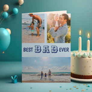 Carte Meilleur papa Jamais Photo Collage Meilleur papa C