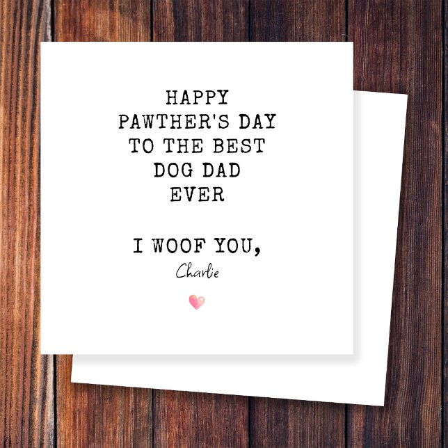 Carte Meilleur Papa Joyeux Joyeux Jour de Pawther de Chi (Créateur téléchargé)