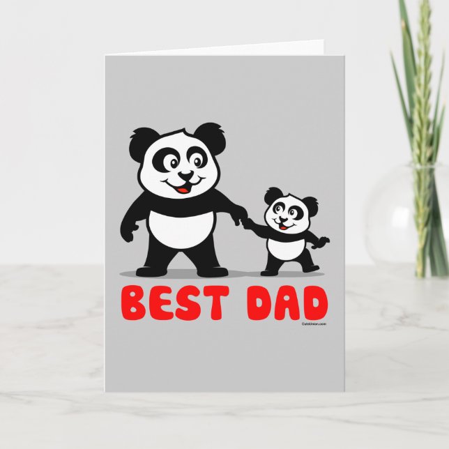 Carte Meilleur papa Panda (Devant)