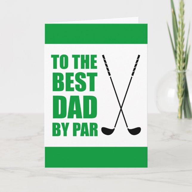Carte Meilleur Papa Par Par Golf Anniversaire (Devant)