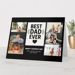 Carte Meilleur Papa Personnalisé 6 Photos Collage