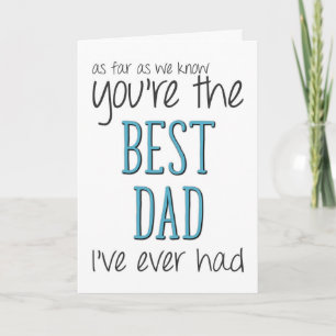 Carte Meilleur Papa, Pour Ce Que Nous Savons, Fête des p