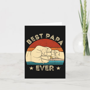 Carte Meilleur Papa Vintage Fist Bump Drôle Papy Gras