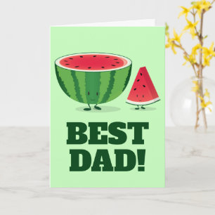 Carte Meilleur papa Watermelon Fruit Fête des pères alim