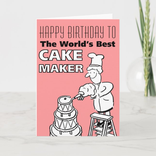 Carte Meilleur pâtissier du monde - Joyeux anniversaire (Devant)
