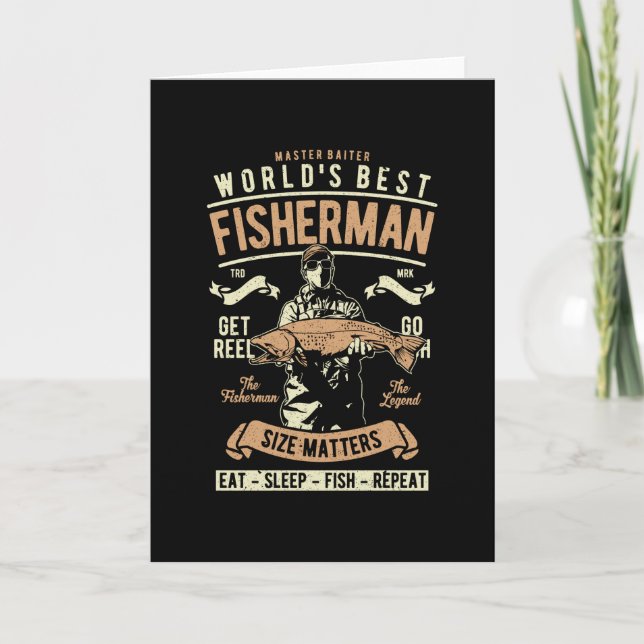 Carte Meilleur pêcheur du monde (Devant)