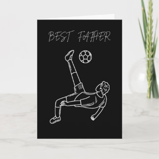 Carte Meilleur Père Football Minimaliste Papa Foot 