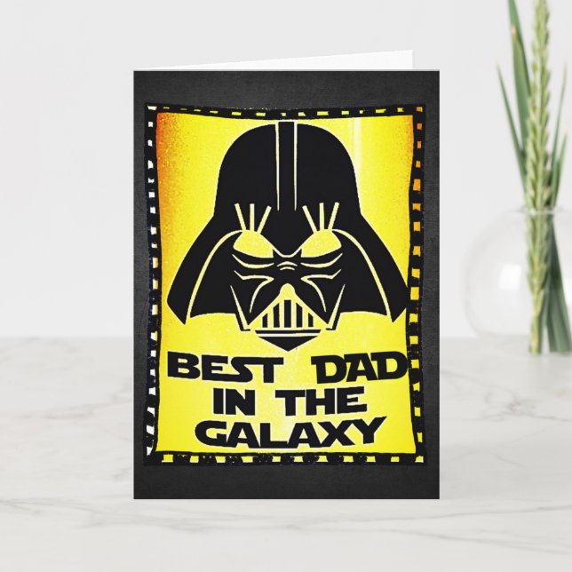 Carte MEILLEUR PÈRE SUR MESURE DANS L'esthétique GALAXY (Devant)