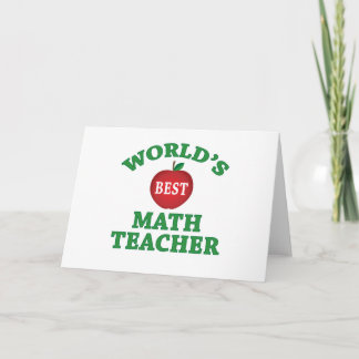 Carte Meilleur professeur de mathématiques au monde