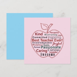 Carte Meilleur Professeur de Tous les Temps Cadeau de Re