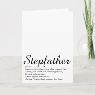 Carte Meilleur Stepfather du monde, Stepdad Definition S