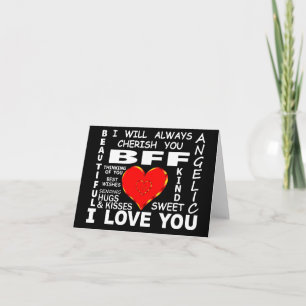 Carte Meilleure amie je t'aime