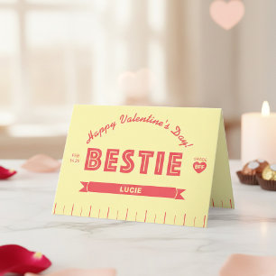 Carte Meilleure amie personnalisée Stick de beurre rétro