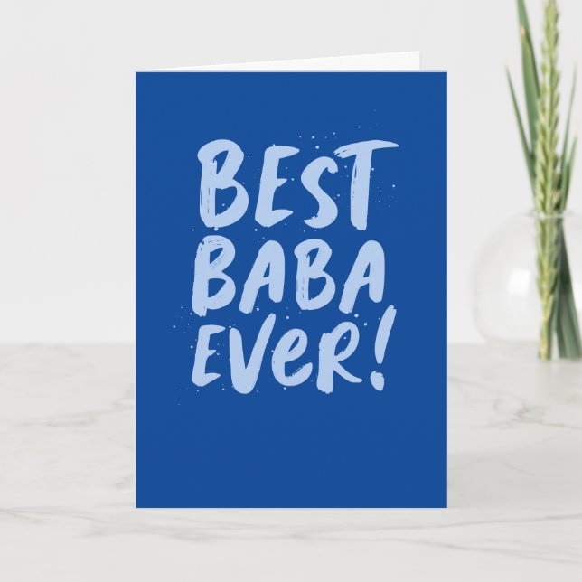 Carte Meilleure Baba Ever Fête des pères texte grecque t (Devant)