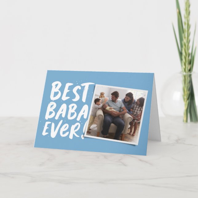 Carte Meilleure baba jamais moderne photo Fête des pères (Devant)