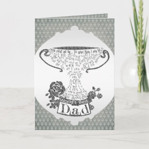 Carte Meilleure conception de texte de trophée papa du m