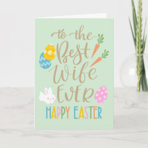 Carte Meilleure Femme du Monde Typographie Joyeuses Pâqu