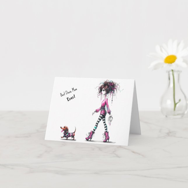 Carte Meilleure fête des mères de la maman Doxie (Petite plante)