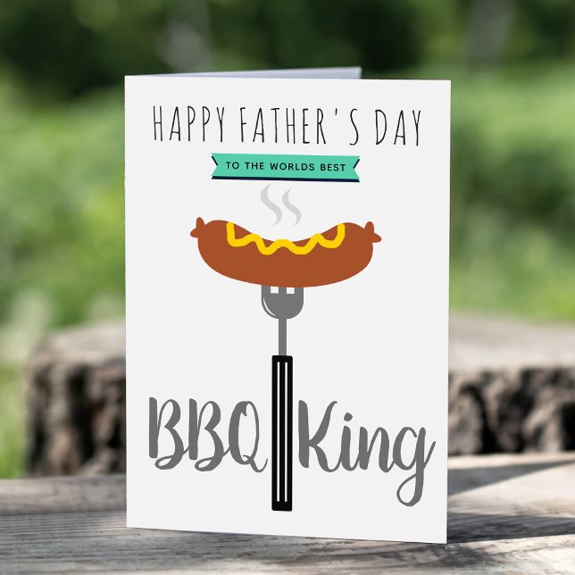 Carte Meilleure Fête des pères de roi barbecue pour les  (Créateur téléchargé)