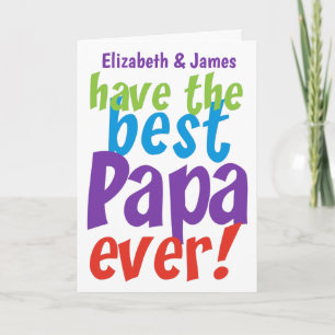 Carte Meilleure Fête des pères Papa Ever personnalisée