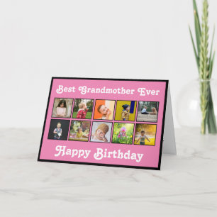 Carte Meilleure grand-mère Anniversaire Photo Collage Mo