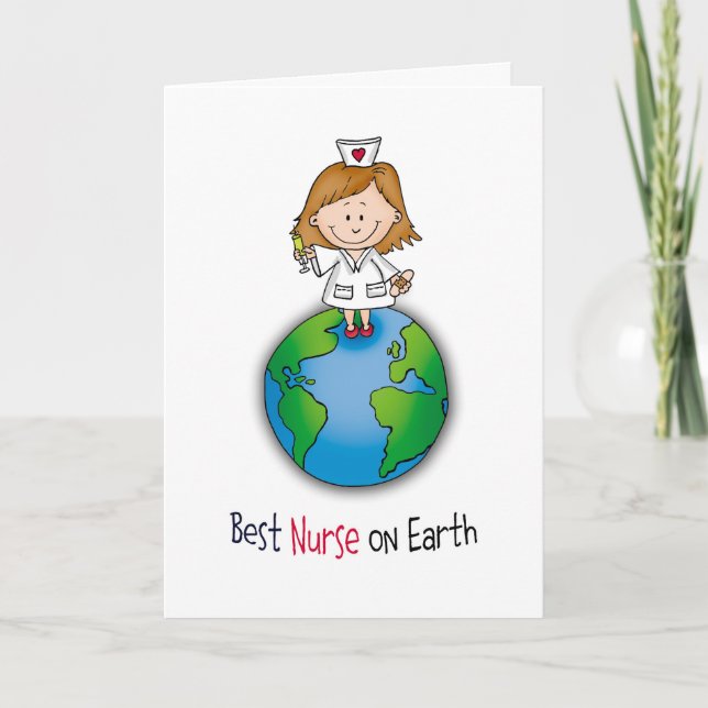 Carte Meilleure infirmière sur Terre - Journée des infir (Devant)