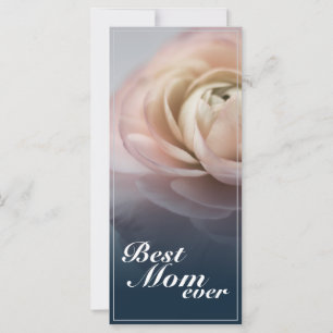 Carte Meilleure Maman avec Grande Rose Rose Pink is more