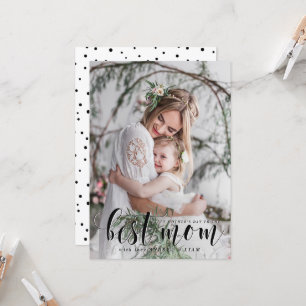 Carte Meilleure maman   Black Modern Calligraphy Fête de