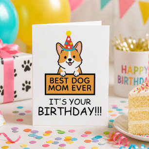 Carte Meilleure maman de chien de tous les temps Anniver