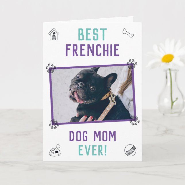 Carte Meilleure maman de Frenchie pour toujours Fête des (Petite plante)