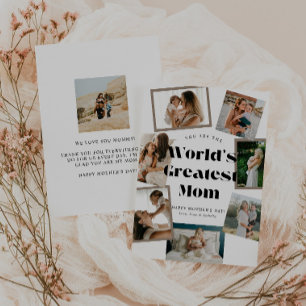 Carte Meilleure Maman du Monde 7 Photo Fête des Mères