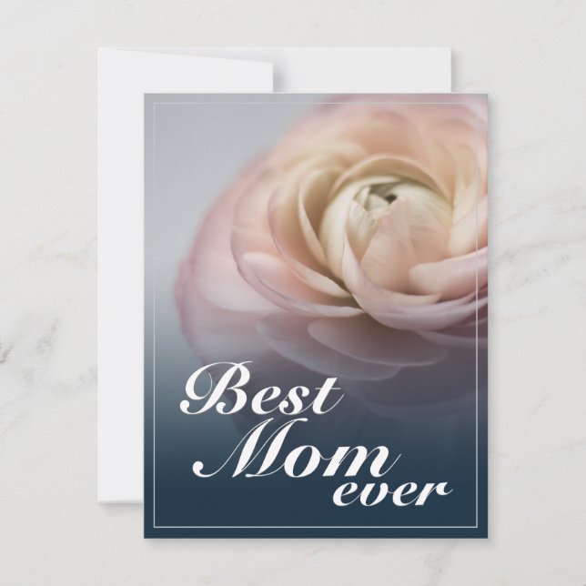 Carte Meilleure maman jamais avec Big Rose (Devant)