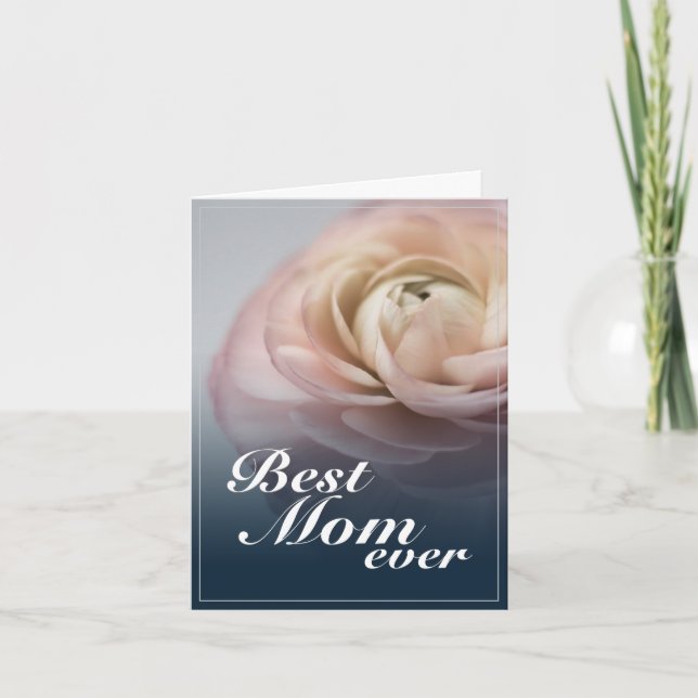 Carte Meilleure maman jamais avec Big Rose (Devant)