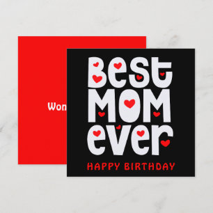 Carte Meilleure maman Jamais Coeur Joyeux anniversaire N
