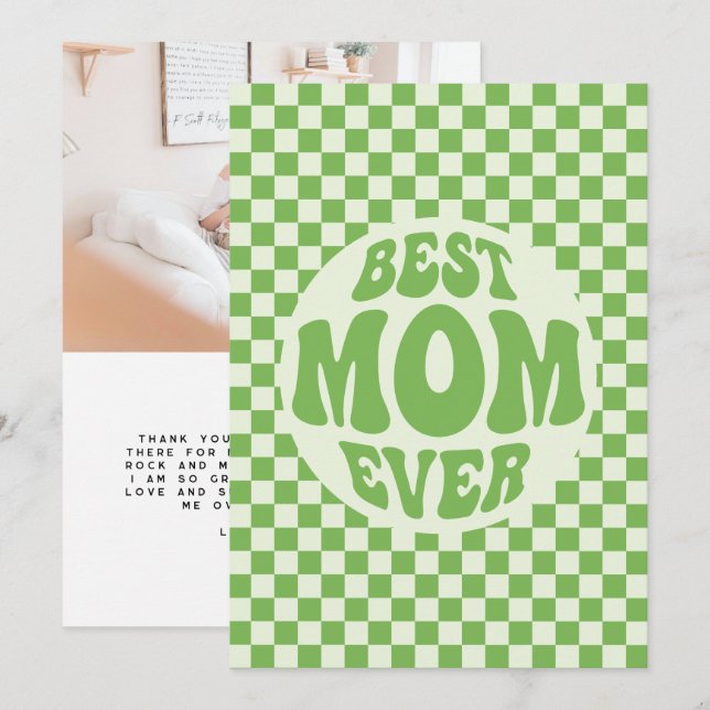 Carte Meilleure maman Jour des mères Esthétique (Devant / Derrière)