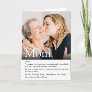 Carte Meilleure Maman, Maman, Mère Définition Photo