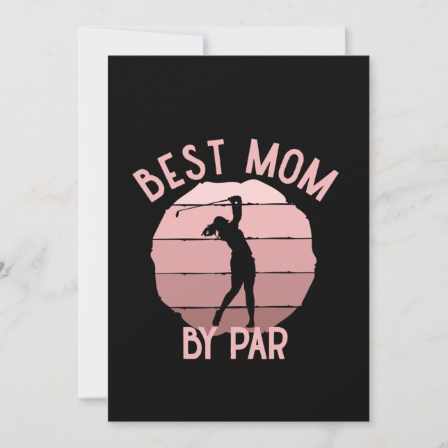 Carte Meilleure maman par par golfing drôle et mignon ca (Devant)
