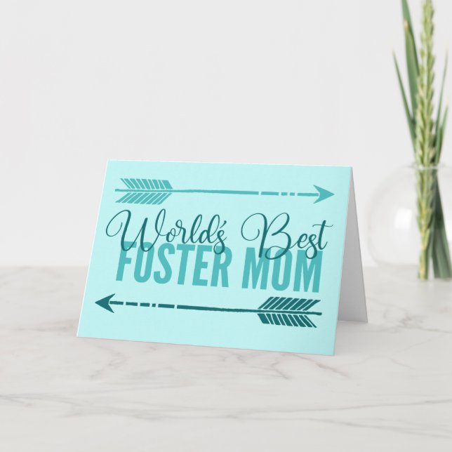 Carte Meilleure mère d'accueil au monde Mère mignonne pe (Devant)