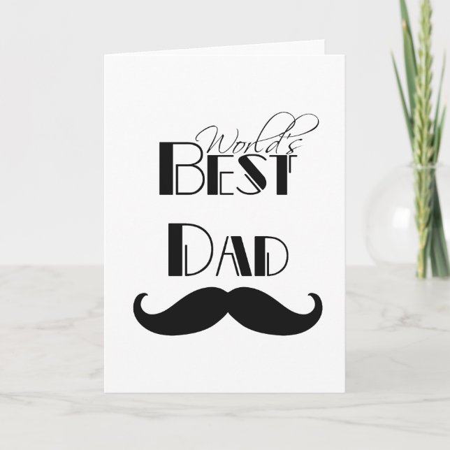 Carte Meilleure moustache papa du monde (Devant)