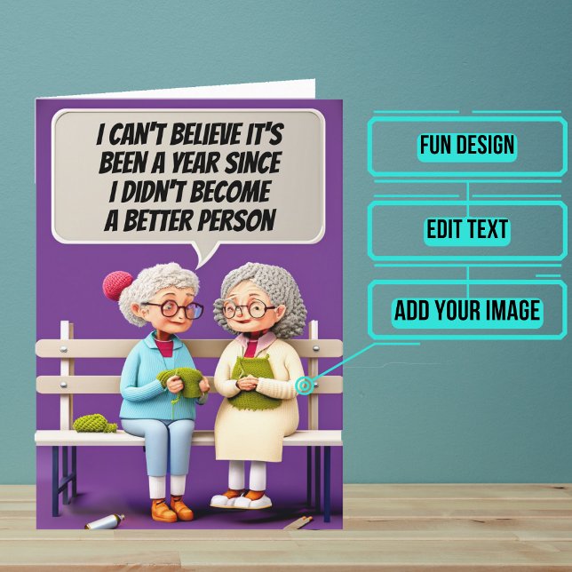 Carte Meilleure personne au Nouvel An (Start the year off right by sending your loved ones this fun card.)