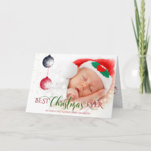 Carte Meilleure photo de Noël de chaque bébé
