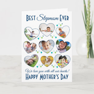 Carte Meilleure Stepmere Ever Fête des Mères Photo Coeur