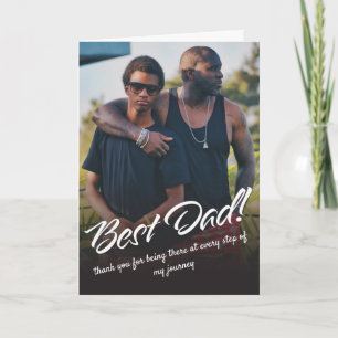 Carte Meilleure typographie papa Photo personnalisée